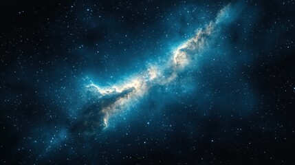 Fototapeta premium Cosmic Nebula: Celestial Dance of Light and Stardust
