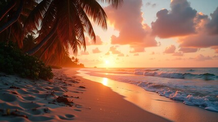 Ocean's Embrace: Sunset Silhouettes