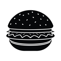 hamburger on white background