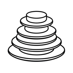 stacked element on white background