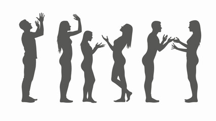 silhouettes of people