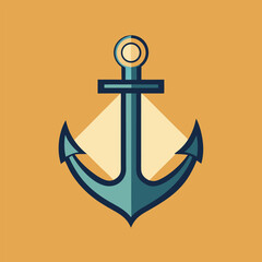 This gray anchor icon is a vector illustration depicting a nautical symbol of security and marine equipment