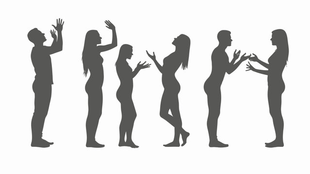 silhouettes of people