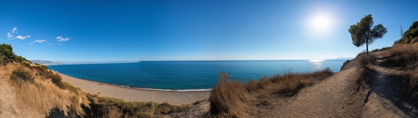 beach background with blue sky 