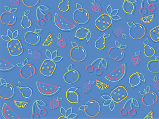 Mixed fruit pattern