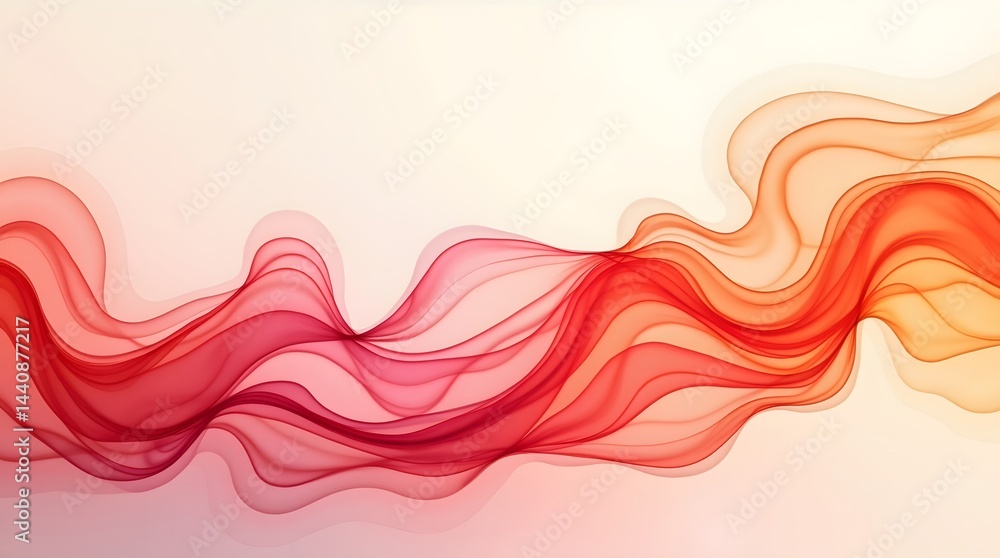 Poster a vibrant abstract background with flowing red and orange waves, creating a sense of movement and wa