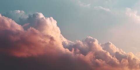 Soft clouds against a pastel sky