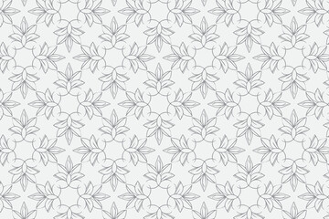 vector seamless pattern with flowers