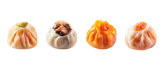 Pack of Dim Sum Against Transparent Background for Culinary Branding, Asian Food Promotion, or Restaurant Design Projects