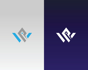 Letter WP or PW Abstract Logo Icon Design Concept Vector Template.