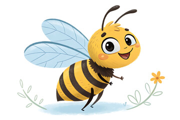 Smiling Cartoon Bee