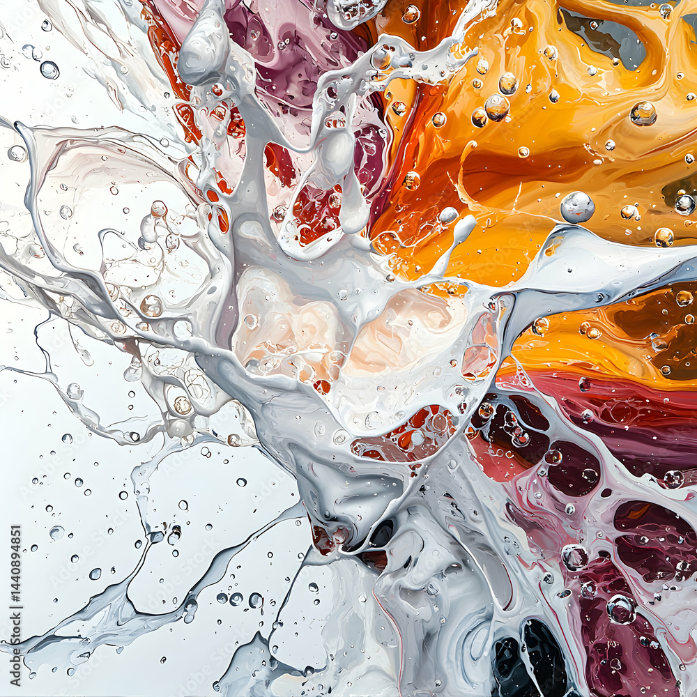Poster abstract fluid art showcasing vibrant colors and dynamic motion. ideal for home decor backgrounds or