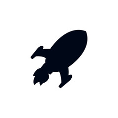 Fototapeta premium rocket space ship space vector symbol sign illustration success icon emoji