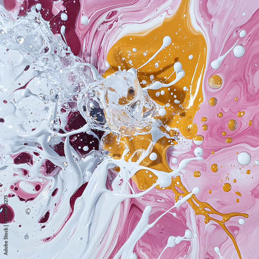 Aufkleber abstract paint explosion with diverse colors creates a dynamic and expressive visual. this image cou