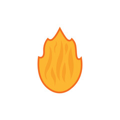 fire bonfire flame emoji vector illustration icon symbol lit