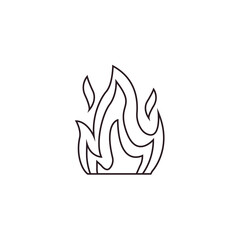 fire bonfire flame emoji vector illustration icon symbol lit