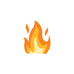 fire bonfire flame emoji vector illustration icon symbol lit