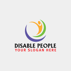 disable people logo design vector