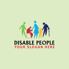 disable people logo design vector