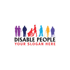 disable people logo design vector