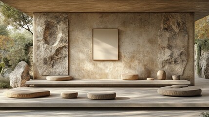 Zen-inspired outdoor living space