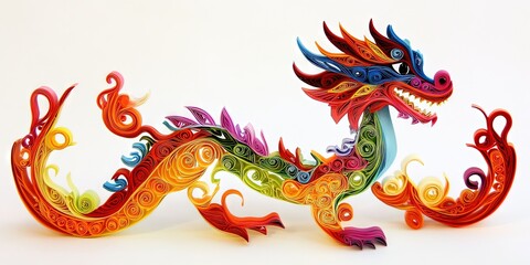 paper quilling dragon 