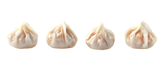 Fototapeta premium Pack of Dumplings Against Transparent Background for Food Branding, Asian Cuisine Promotion, or Restaurant Menu Design Projects