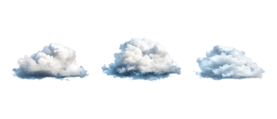Pack of Cloud Against Transparent Background for Weather Branding, Nature Promotion, or Environmental Design Projects