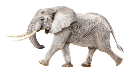 Obraz premium Isolated elephant walking representing editable graphics in rebg 20.