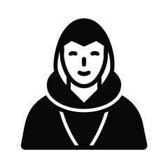 Person in Hooded Cloak Icon