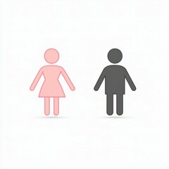 Gender symbols representing male and female figures in a minimalist design for educational or informational purposes
