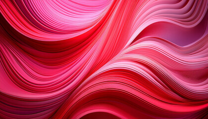 abstract flowing waves in vibrant red and pink tones