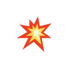 explosion emoji vector collision star burst bang crash illustration symbol sign icon