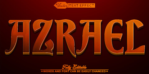 Azrael Red Demon Hell Vector Editable Text Effect Template