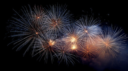 fireworks in the night sky