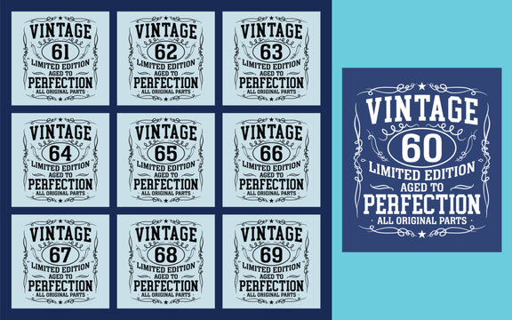 Vintage 60 limited edition t shirt design - Powered by Adobe