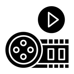Film Reel Out line Icon