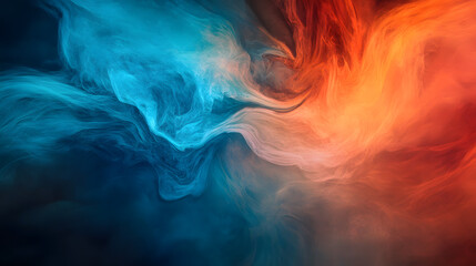 A harmonious blend of teal and coral in an abstract design to evoke balance, calm, and a sense of unity.