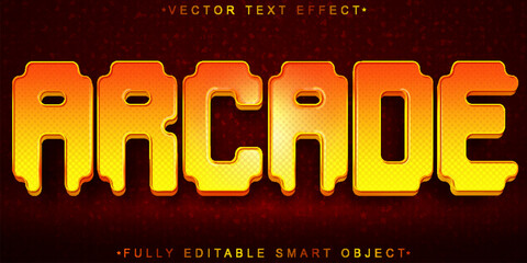 Orange Arcade Vector Fully Editable Smart Object Text Effect