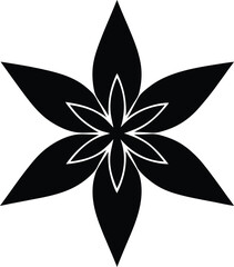 black and white abstract flower