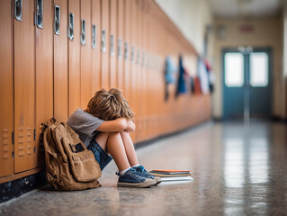 allégorie du harcèlement scolaire - IA Generated