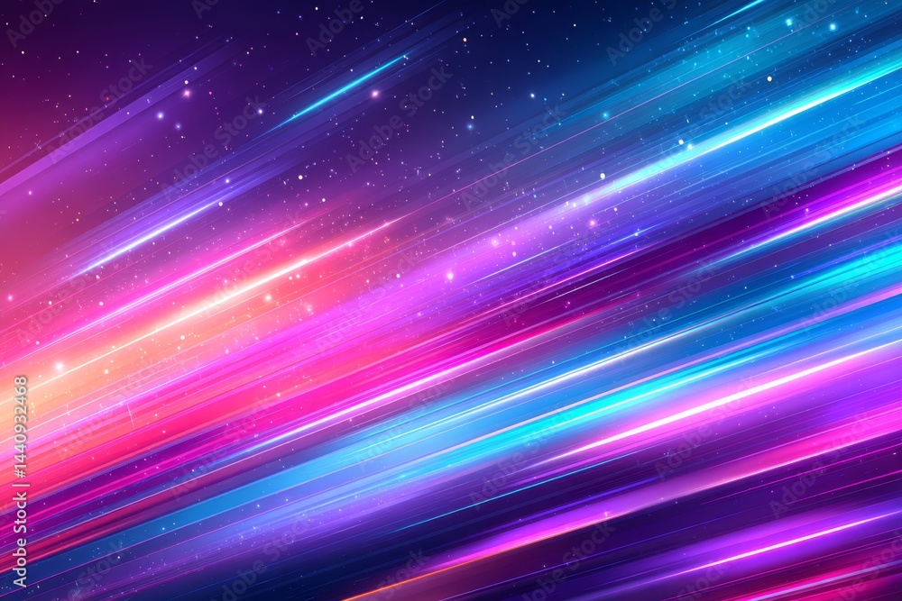 Poster vibrant radial light streaks abstract background - colorful burst of energy and dynamic motion graph