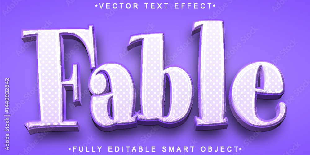 Poster fable vector fully editable smart object text effect