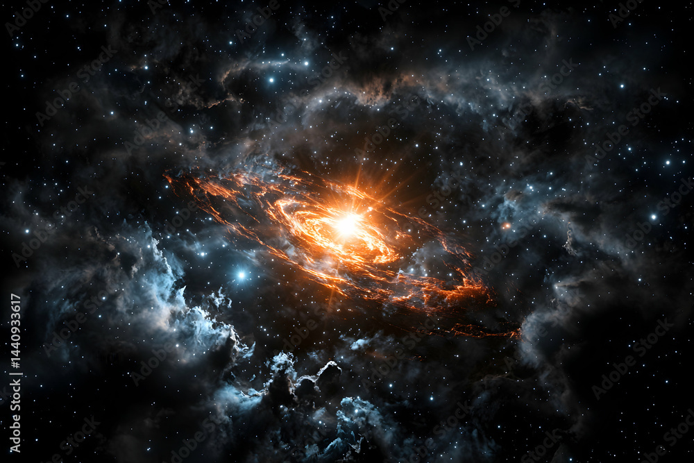 Poster a stunning depiction of a celestial event. use this image for website backgrounds or artistic prints