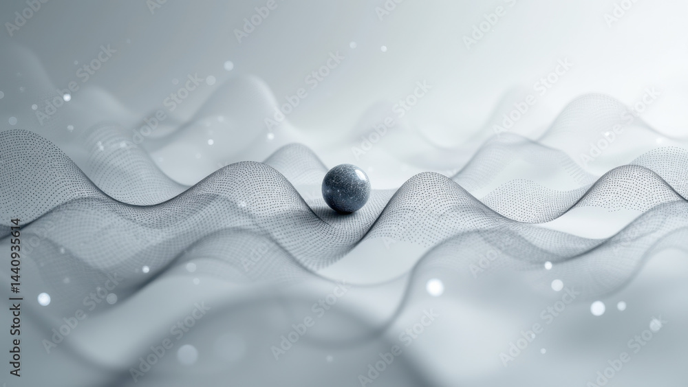 Aufkleber atom illustration with molecular structure in motion.
