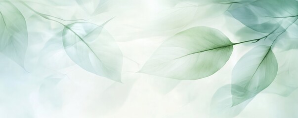 Delicate, translucent leaves in a soft pastel palette.