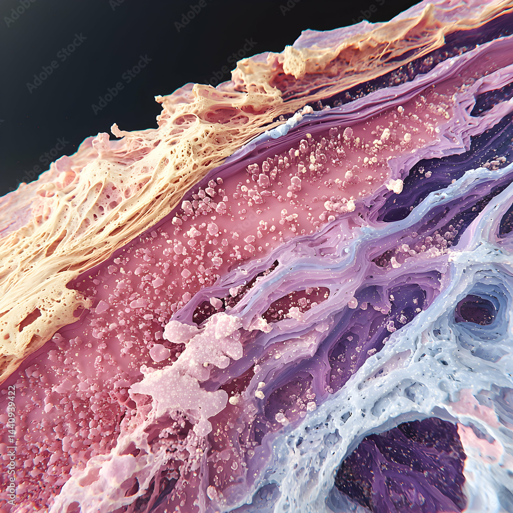 Aufkleber abstract macro image revealing intricate textures. ideal for artistic expression scientific visualiz