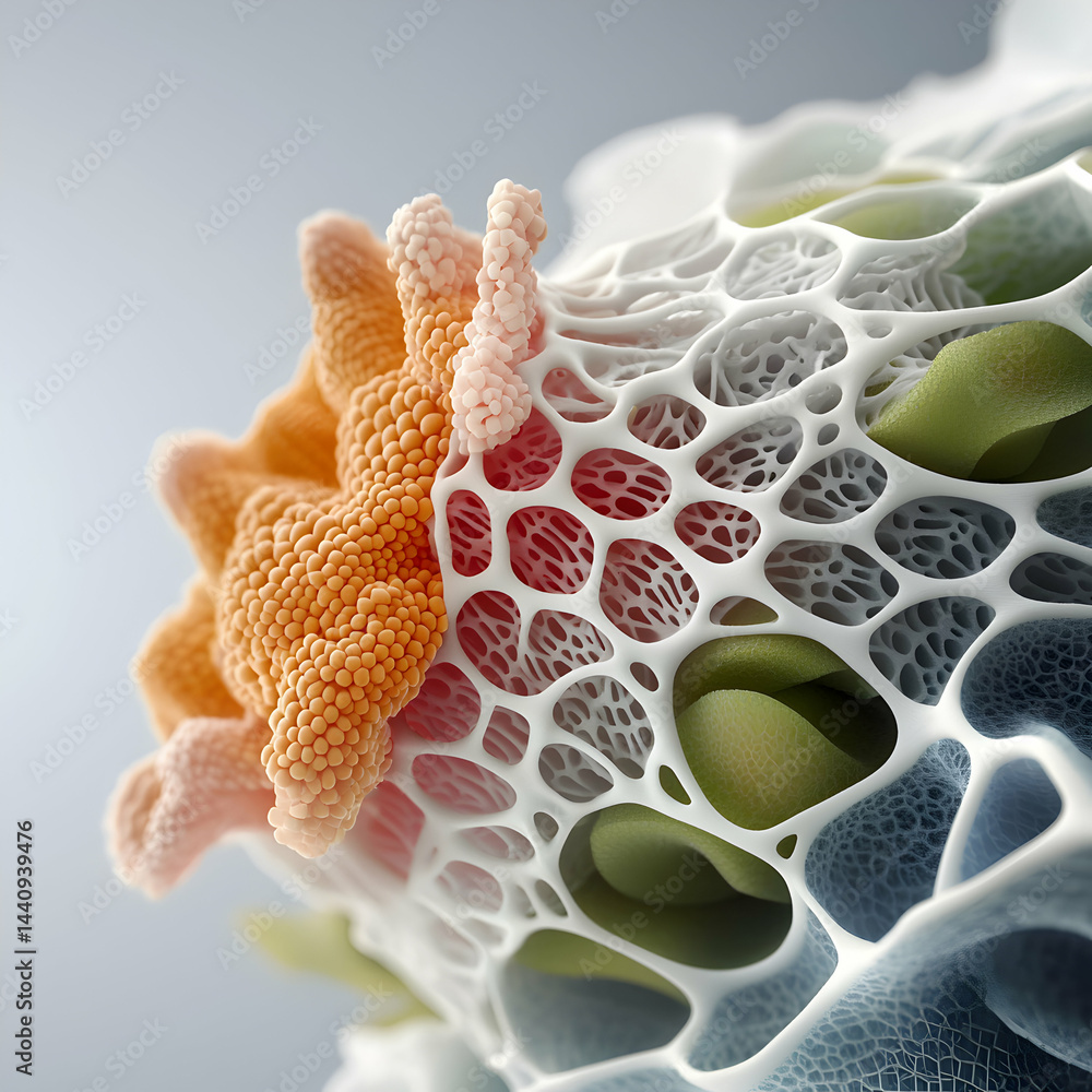 Poster abstract cellular structure. ideal for scientific illustrations architectural designs or educational