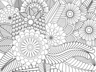 PrintFlowers Coloring Pages For Adules