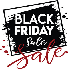 Exciting Black Friday Sale Advertisement With Bold Stylish Typography Art

